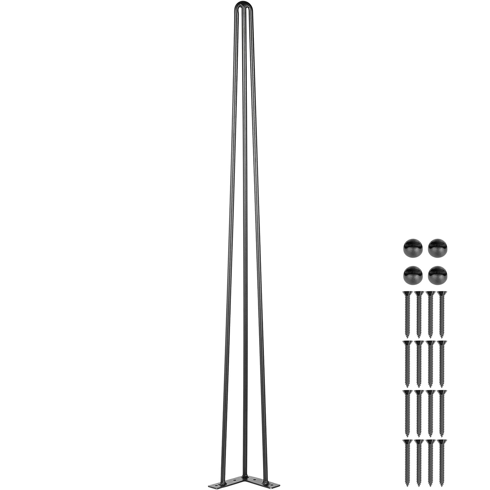 Hairpin Table Legs 36" Black Set Of 4 Desk Legs 880lbs Load Capacity Hairpin Desk Legs 3 Rods For Bench Desk Dining End Table Chairs Carbon Steel DIY Heavy Duty Furniture Legs_maomaolike.com